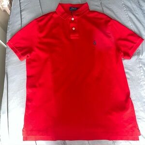 Ralph Lauren Red Short-Sleeve Polo with Embroidered Pony